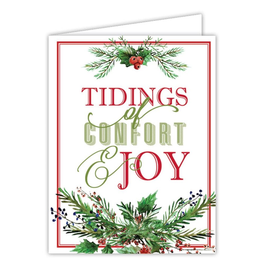 Seasonal Rosanne Beck | Tidings Confort Joy Greeting Card