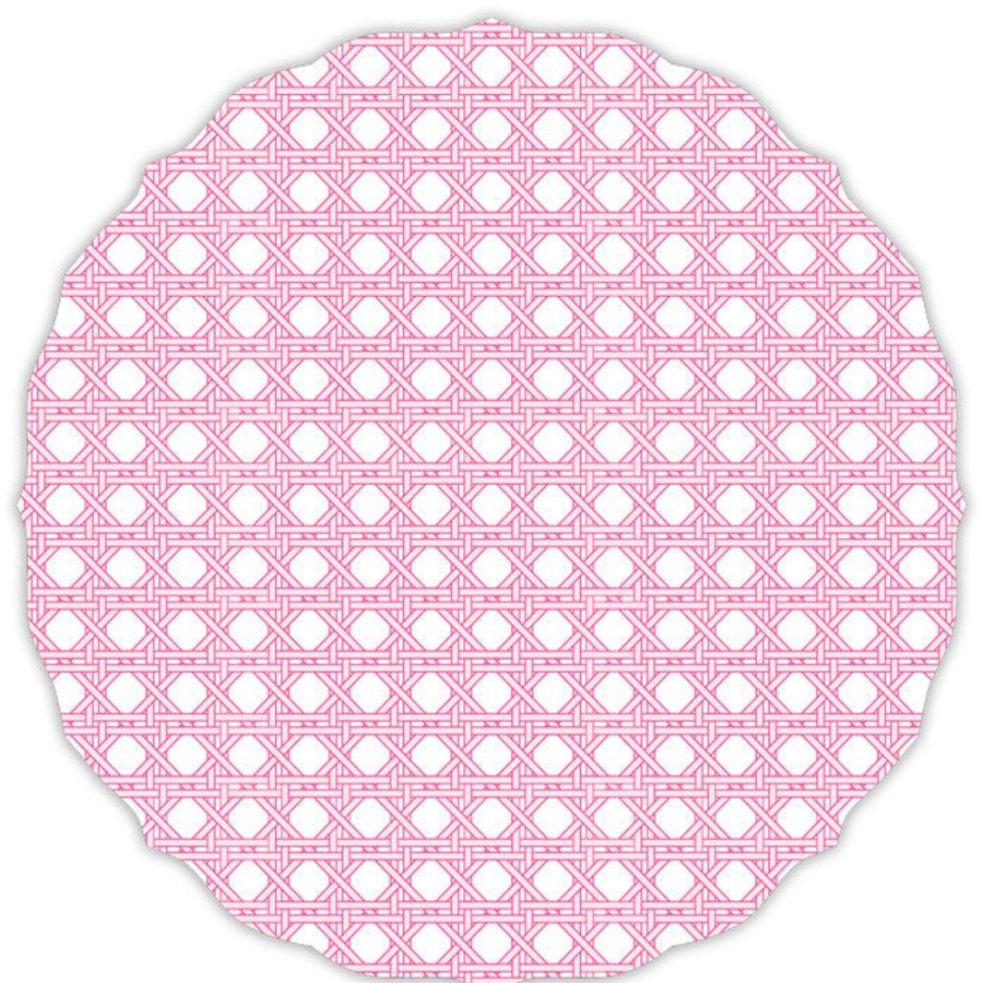 Home & Entertaining Rosanne Beck | Interlocking Pink Cane Posh Die-Cut Placemats