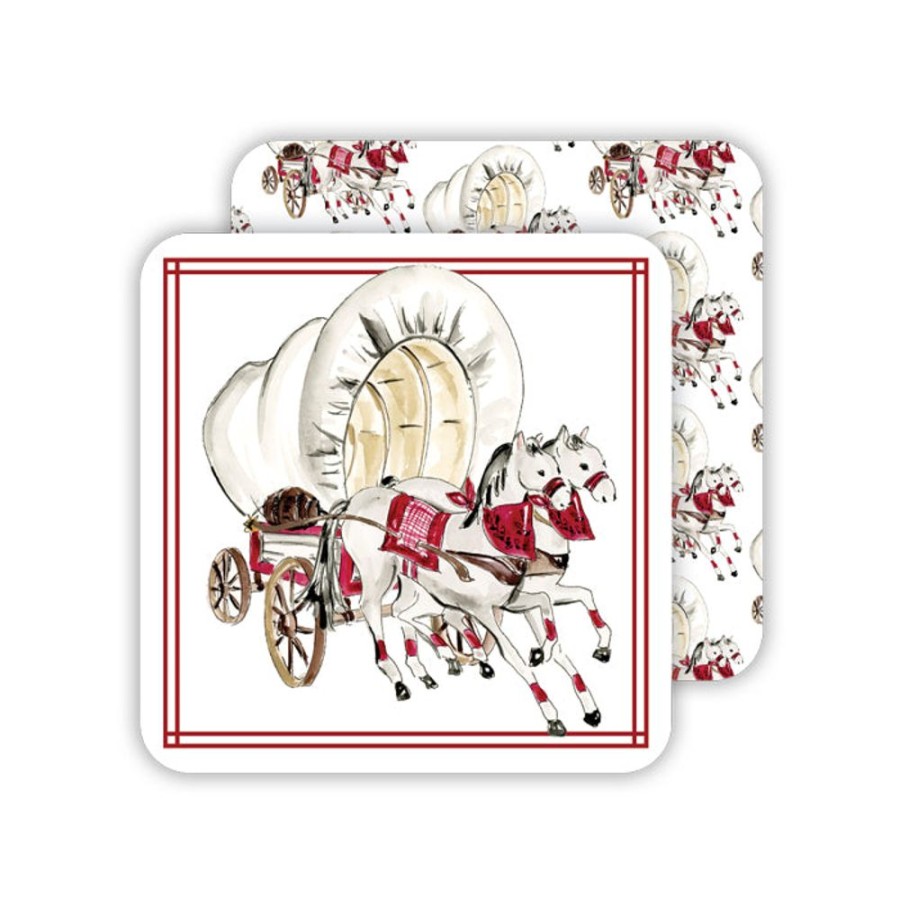 Seasonal Rosanne Beck | Horse & Wagon Paper Coasters