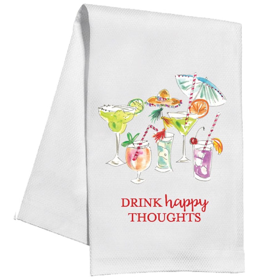 Home & Entertaining Rosanne Beck | Drink Happy Thoughts Kitchen Towel