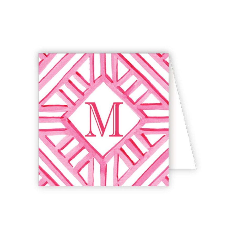 Monograms Rosanne Beck | Lattice Monogram M Enclosure Card