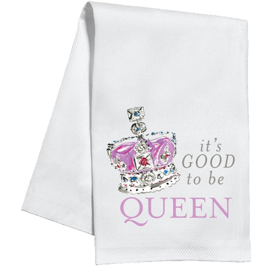 Home & Entertaining Rosanne Beck | Qeii It'S Good To Be Queen Kitchen Towel