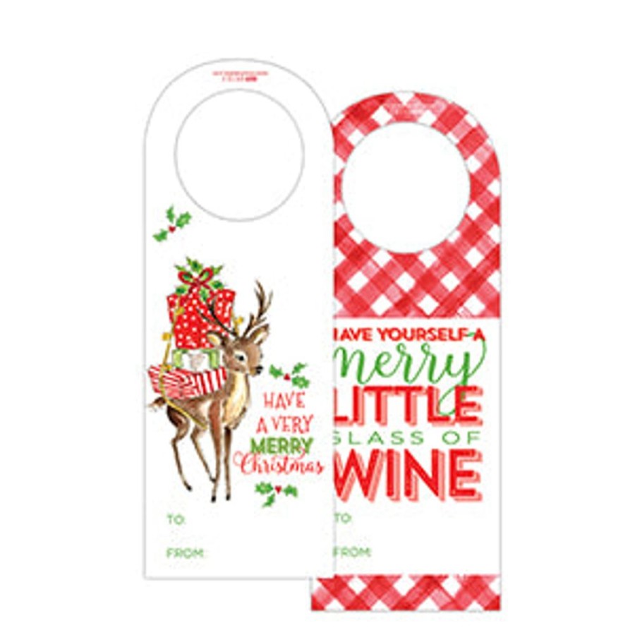 Seasonal Rosanne Beck | Have A Very Merry Christmas Wine Tag