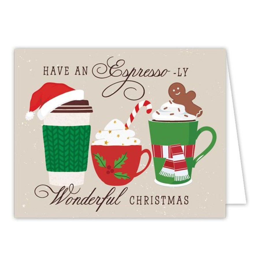 Seasonal Rosanne Beck | Have An Espresso-Ly Wonderful Christmas Coffee Variety Greeting Card