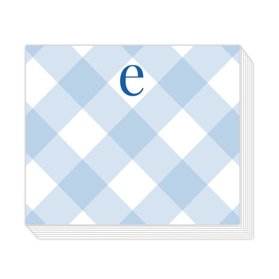 Monograms Rosanne Beck | Buffalo Check E Notepad