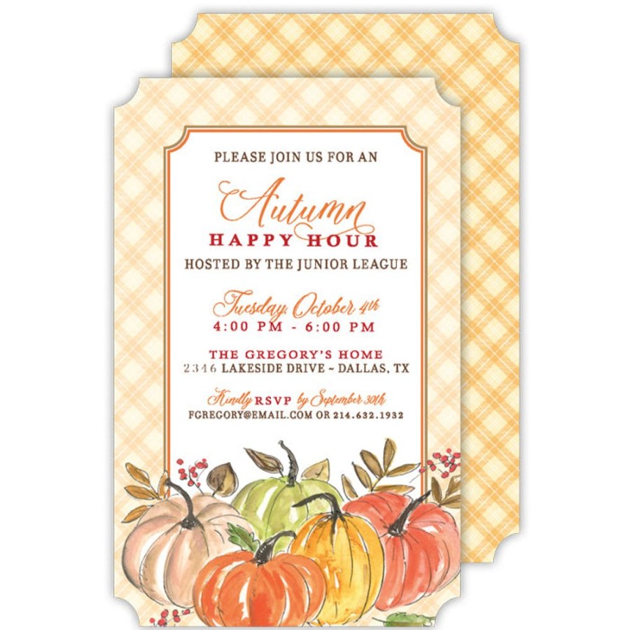 Invitations Rosanne Beck | Handpainted Pumpkin Assortment Large Die-Cut Invitation