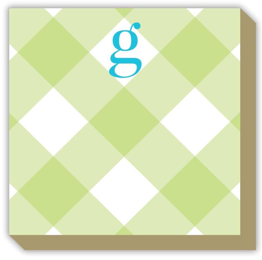 Monograms Rosanne Beck | Buffalo Check G Luxe Notepad