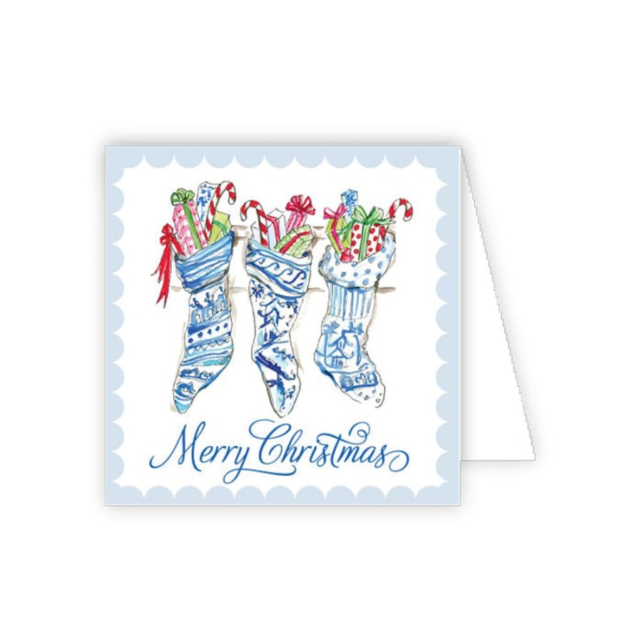 Seasonal Rosanne Beck | Chinoiserie Stockings Enclosure Card