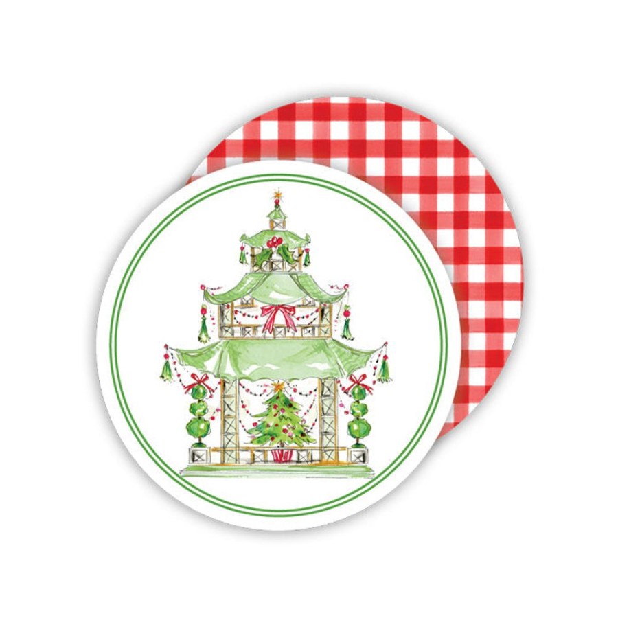 Seasonal Rosanne Beck | Holiday Pagoda Paper Coasters