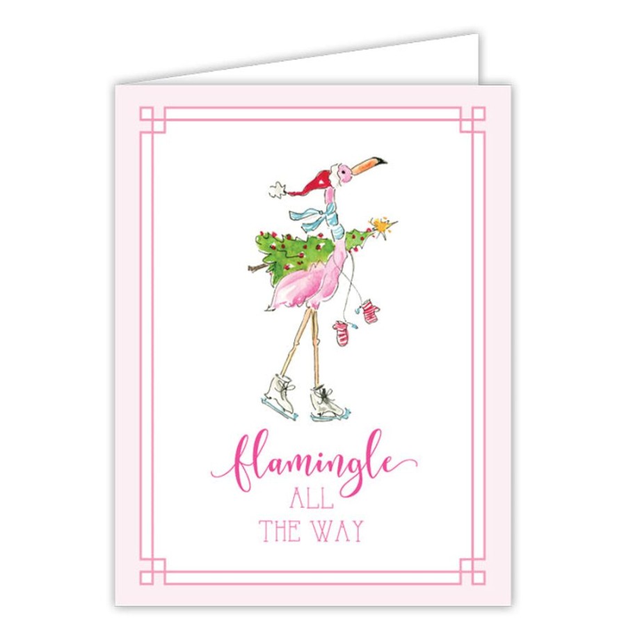 Seasonal Rosanne Beck | Flamingo All The Way Greeting Card