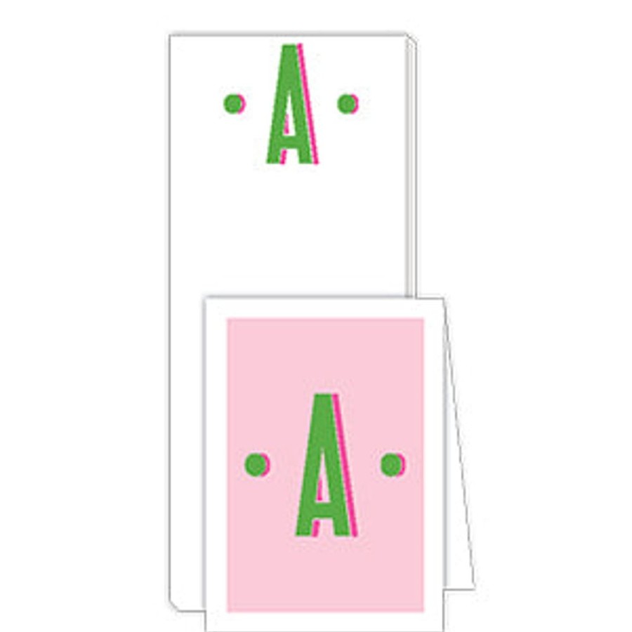 Monograms Rosanne Beck | Color Block Monogram A Notepad Note Set