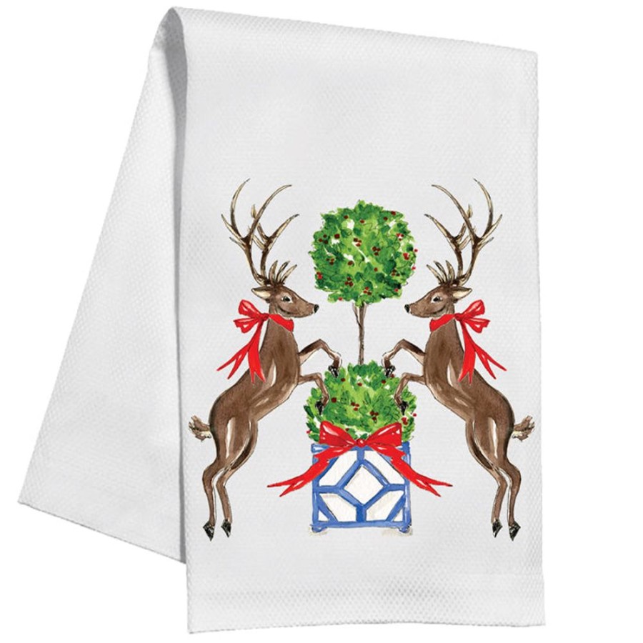 Seasonal Rosanne Beck | Christmas Animal Duo Kitchen Towel