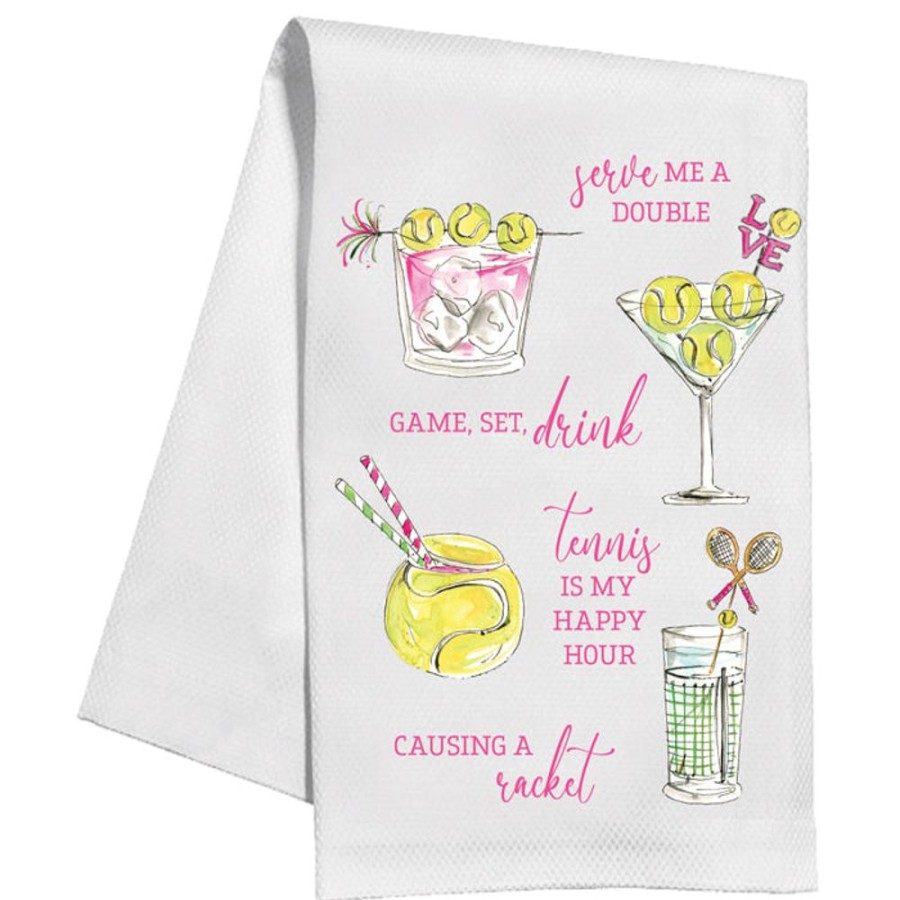 Home & Entertaining Rosanne Beck | Tennis Cocktails Kitchen Towel