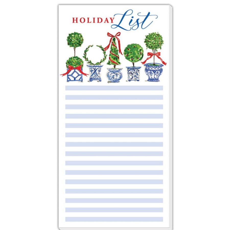 Seasonal Rosanne Beck | Holiday List Topiary Oversized Pad