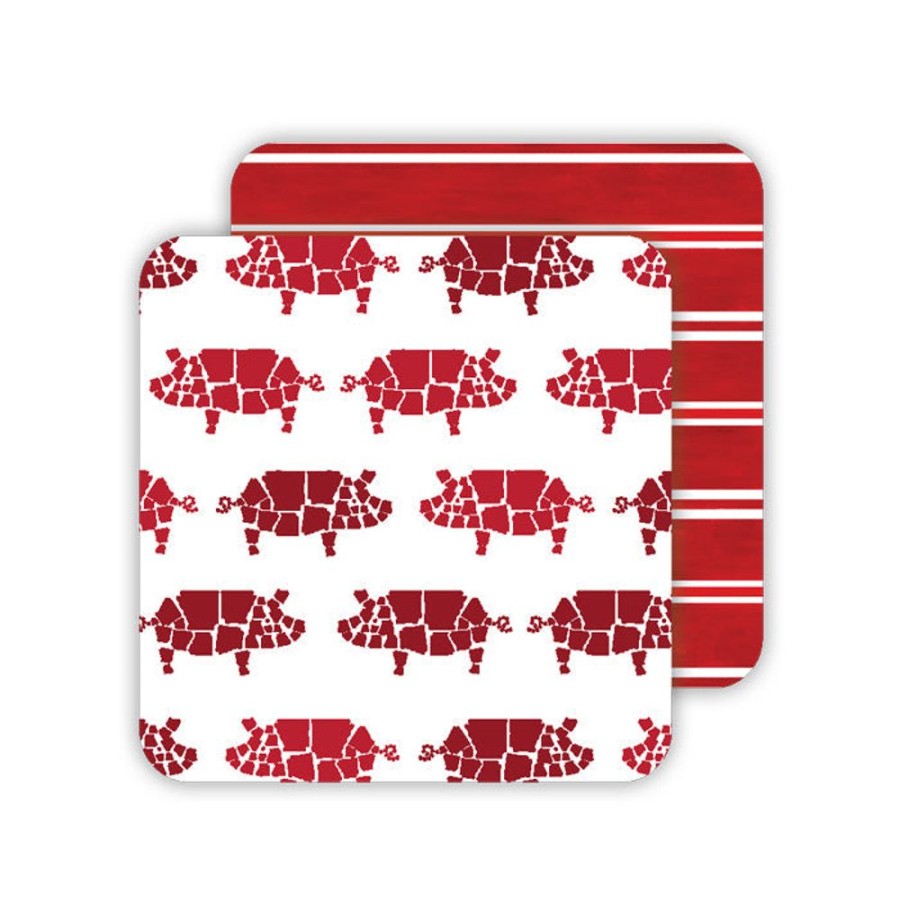 Seasonal Rosanne Beck | Honey+Hank Razorback Paper Coasters