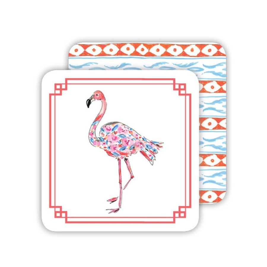 Home & Entertaining Rosanne Beck | Orange Flamingo Paper Coasters