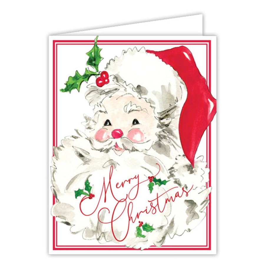 Seasonal Rosanne Beck | Red Santa Greeting Card