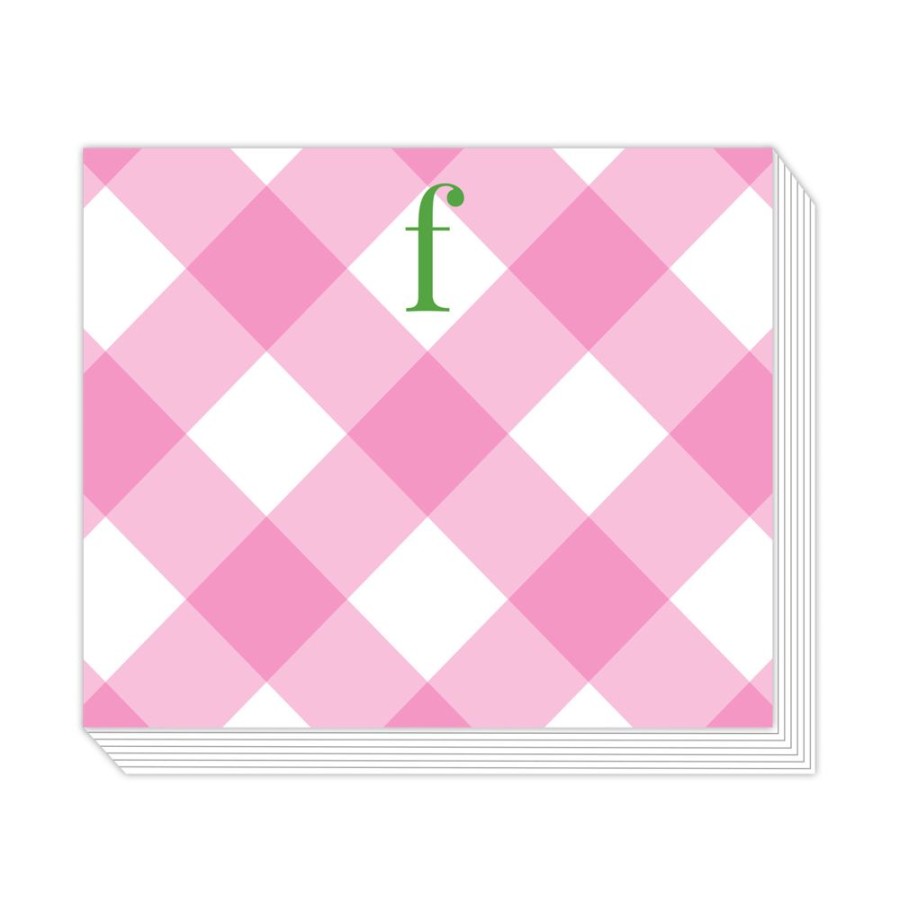 Monograms Rosanne Beck | Buffalo Check F Notepad