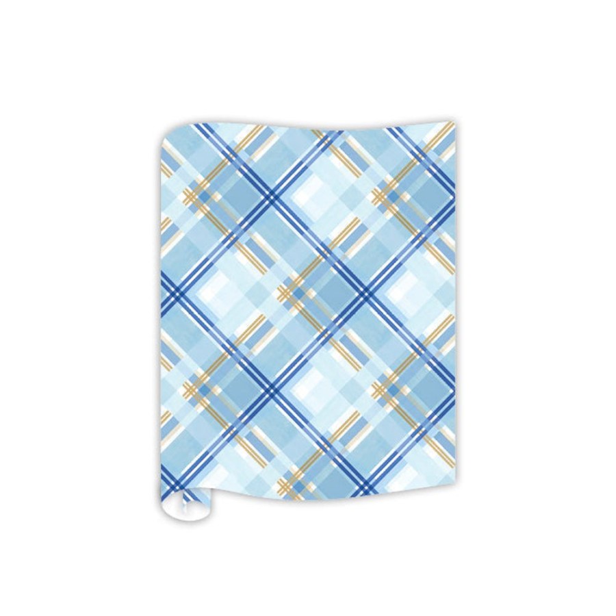 Seasonal Rosanne Beck | Blue Plaid Table Runner