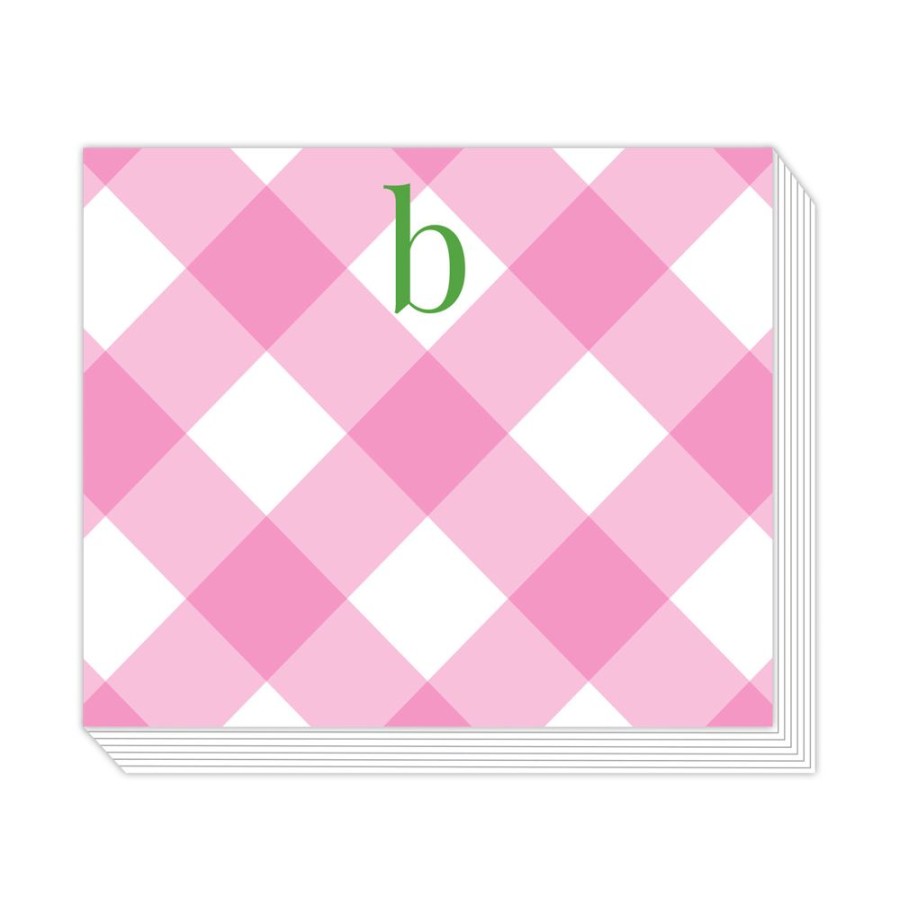 Monograms Rosanne Beck | Buffalo Check B Notepad