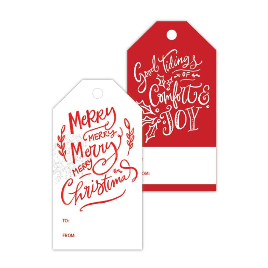 Invitations Rosanne Beck | Merry Merry Merry Christmas Gift Tags