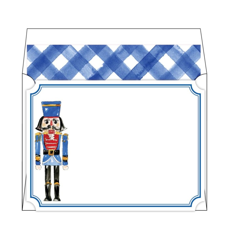 Invitations Rosanne Beck | Handpainted Nutcracker Flat Note Stationery