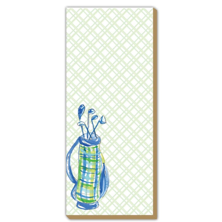 Notes & Pads Rosanne Beck | Blue Golf Clubs Luxe Skinny Pad