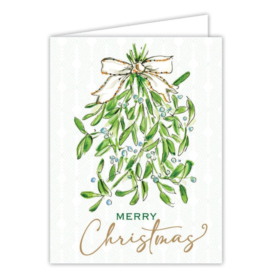 Seasonal Rosanne Beck | Merry Christmas Mistletoe Greeting Card