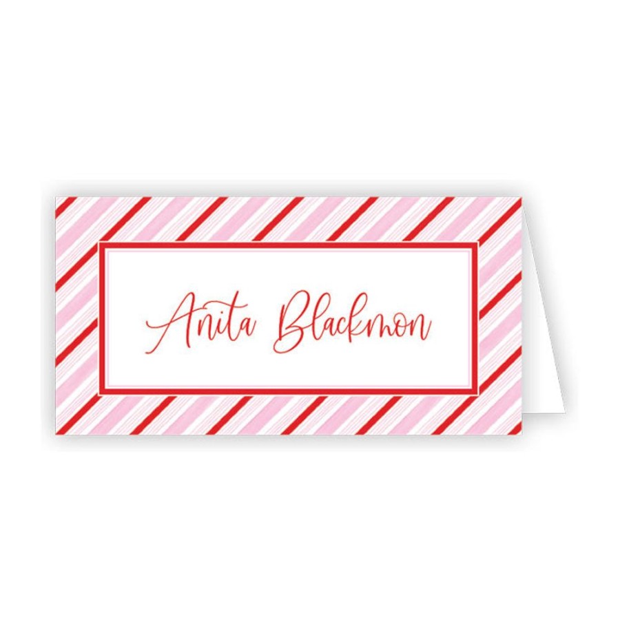 Seasonal Rosanne Beck | Peppermint Stripe Place Cards