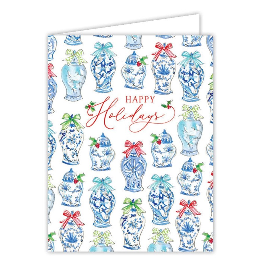 Seasonal Rosanne Beck | Holiday Ginger Jars Greeting Card