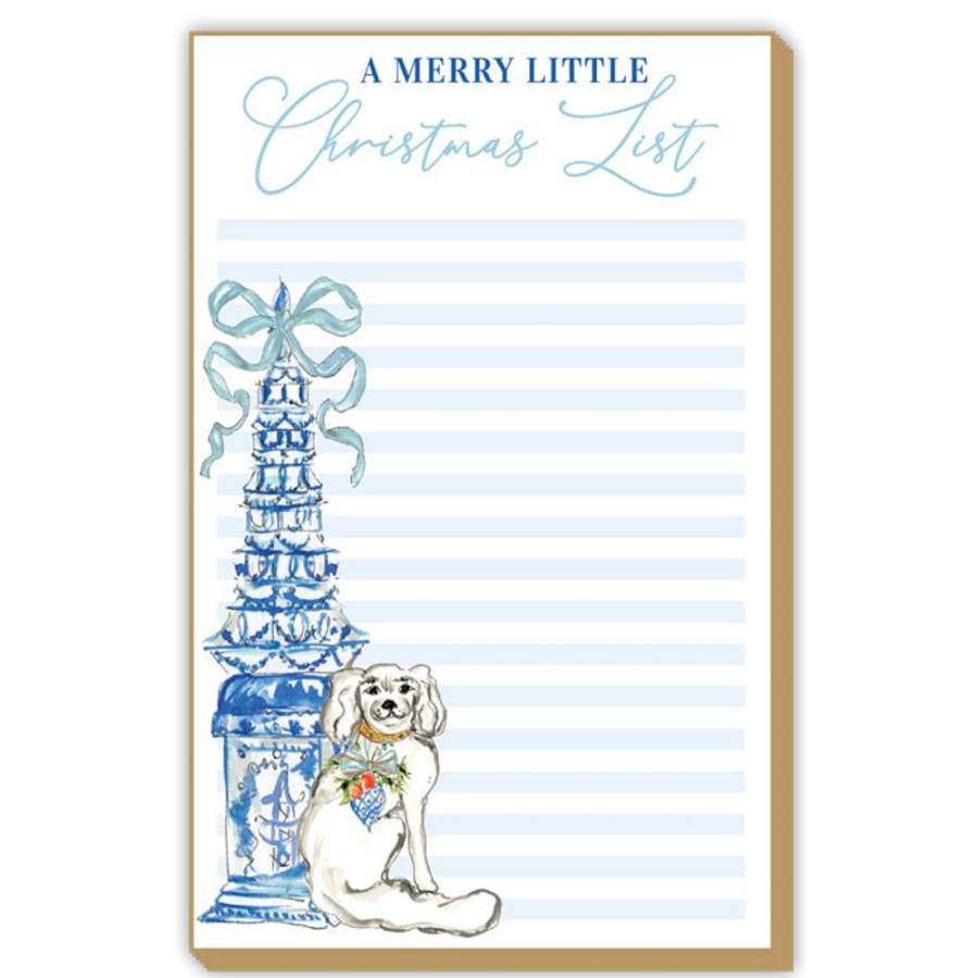 Seasonal Rosanne Beck | Christmas Citrus Staffordshire Dog Luxe Large Notepad