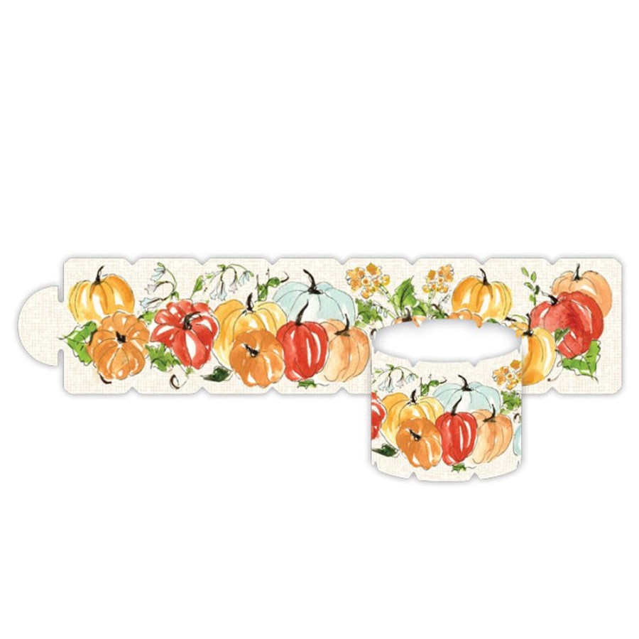 Home & Entertaining Rosanne Beck | Handpainted Pumpkins Napkin Ring