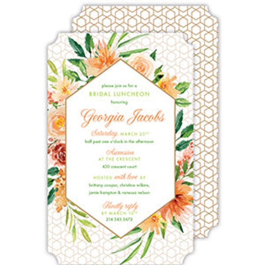 Invitations Rosanne Beck | Autum Bouquet Large Flat Die-Cut Invitation