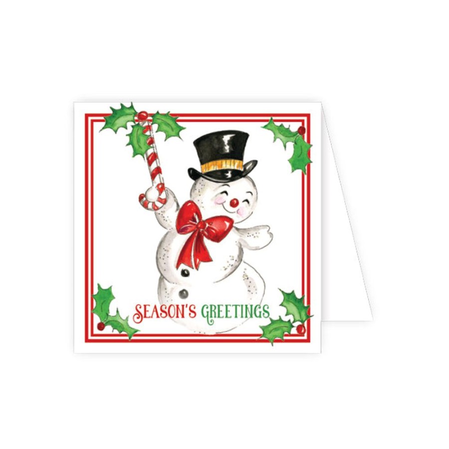 Seasonal Rosanne Beck | Season Greetings Snowman Enclosure Card