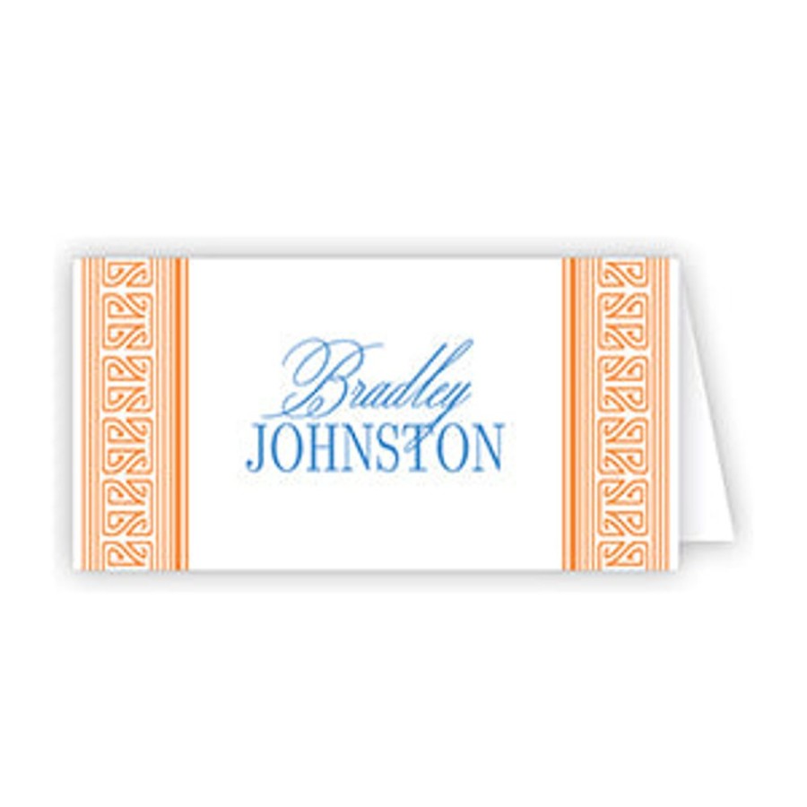 Home & Entertaining Rosanne Beck | Asian Stripe Orange Place Card