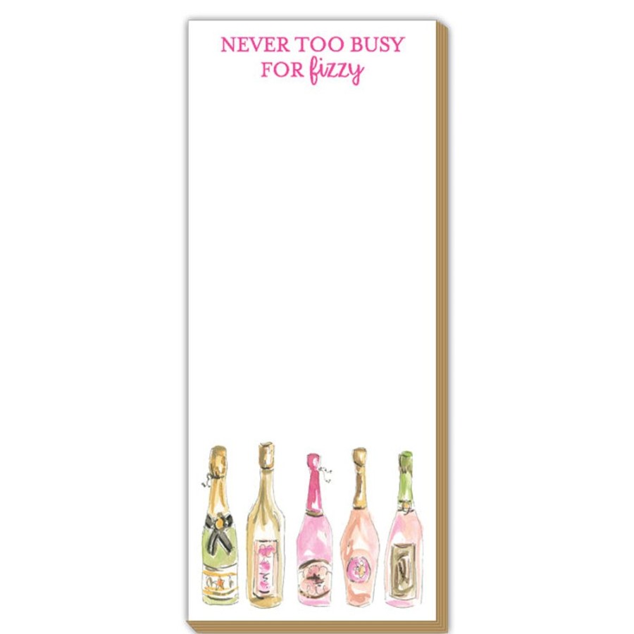 Notes & Pads Rosanne Beck | Never Too Busy For Fizzy Champagne Bottles Luxe Skinny Pad