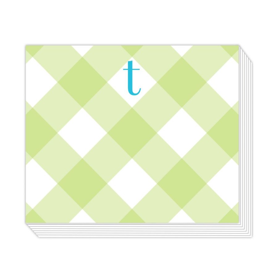 Monograms Rosanne Beck | Buffalo Check T Notepad