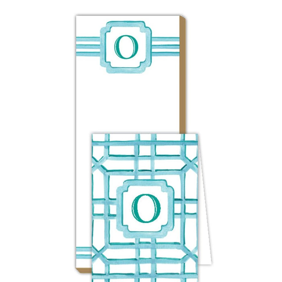 Monograms Rosanne Beck | Lattice Monogram O Notepad Note Set