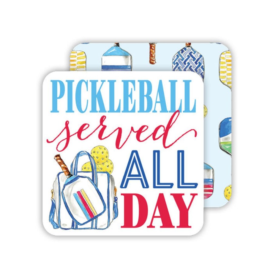 Home & Entertaining Rosanne Beck | Pickleball Served All Day Paper Coasters