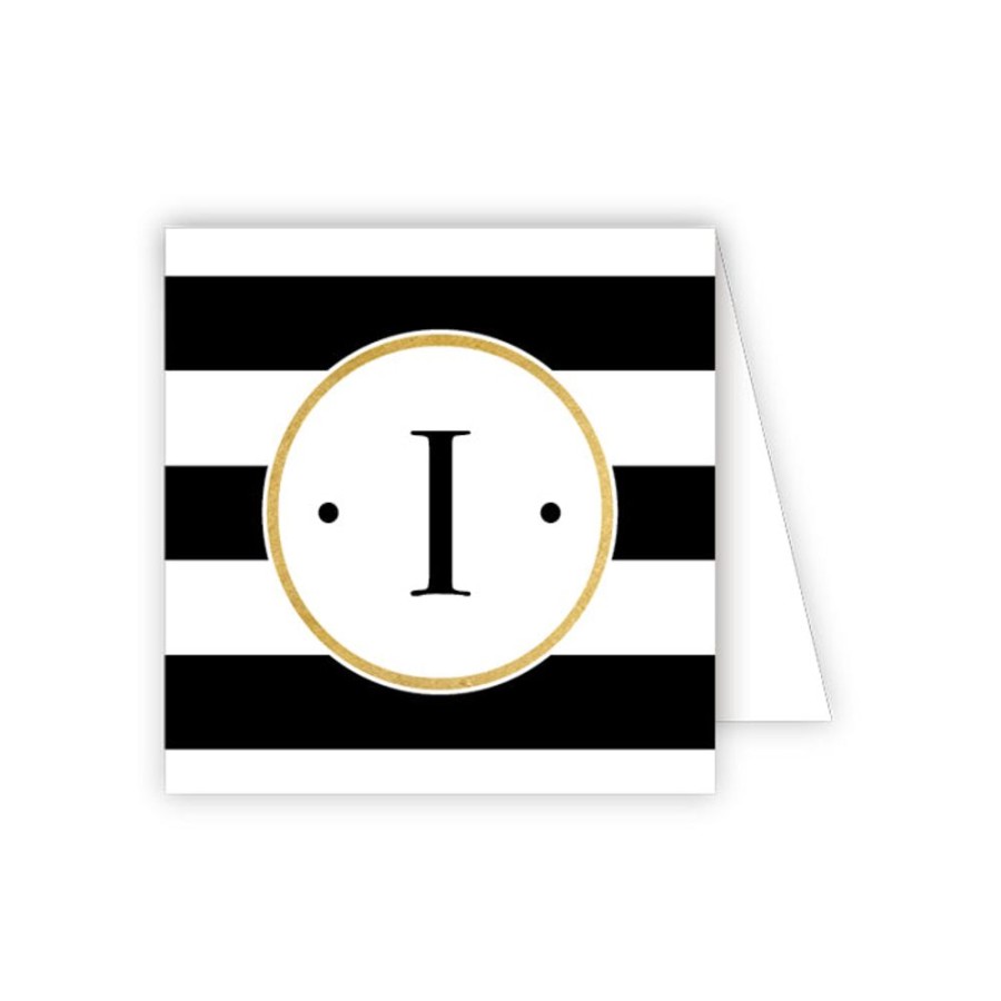 Monograms Rosanne Beck | Black Stripe I Enclosure Card