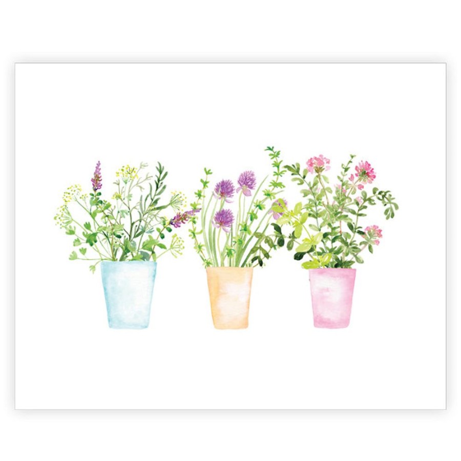 Home & Entertaining Rosanne Beck | Garden Herbs In Pots Art Print