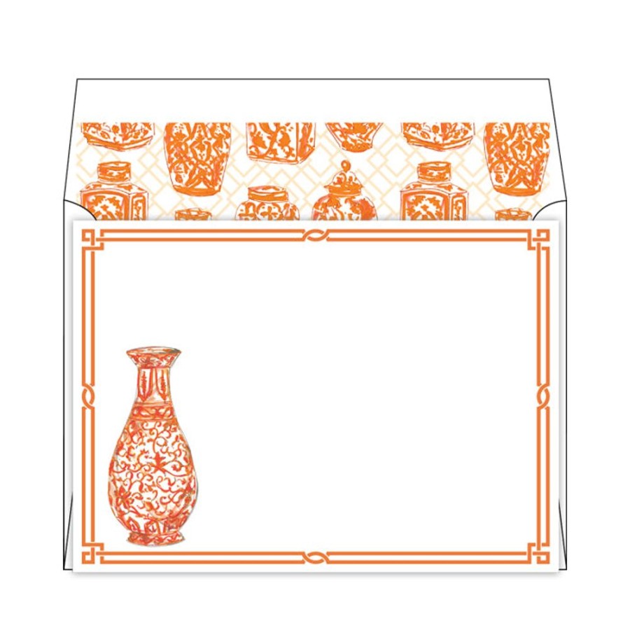 Notes & Pads Rosanne Beck | Orange Urn Flat Note Stationery