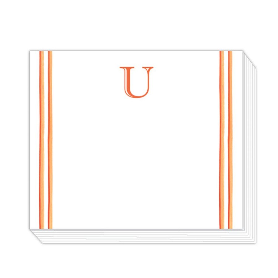 Monograms Rosanne Beck | Lattice Monogram U Notepad