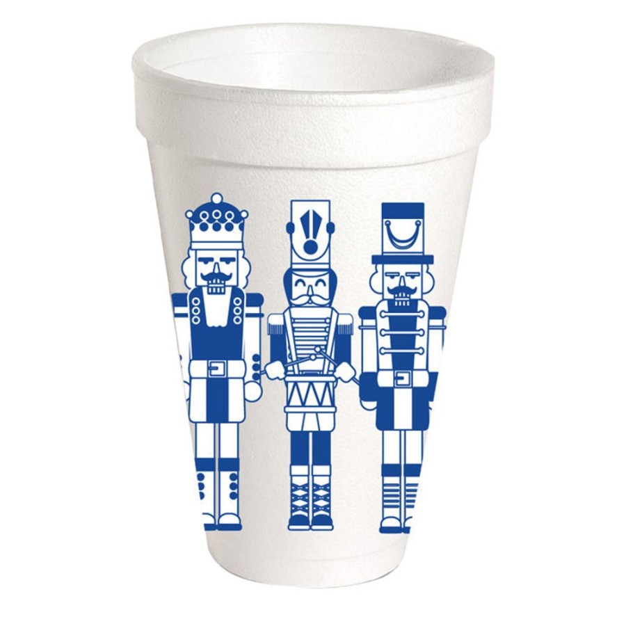 Seasonal Rosanne Beck | Blue Nutcrackers Styrofoam Cups