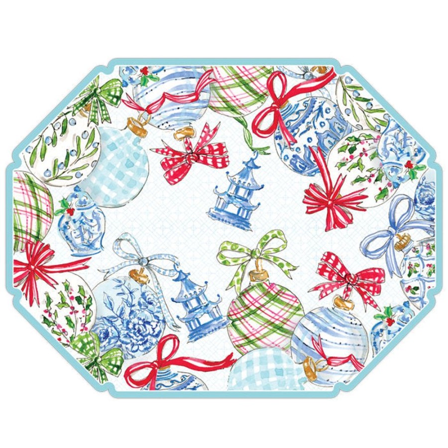 Home & Entertaining Rosanne Beck | Chinoiserie Ornaments Posh Die-Cut Placemats