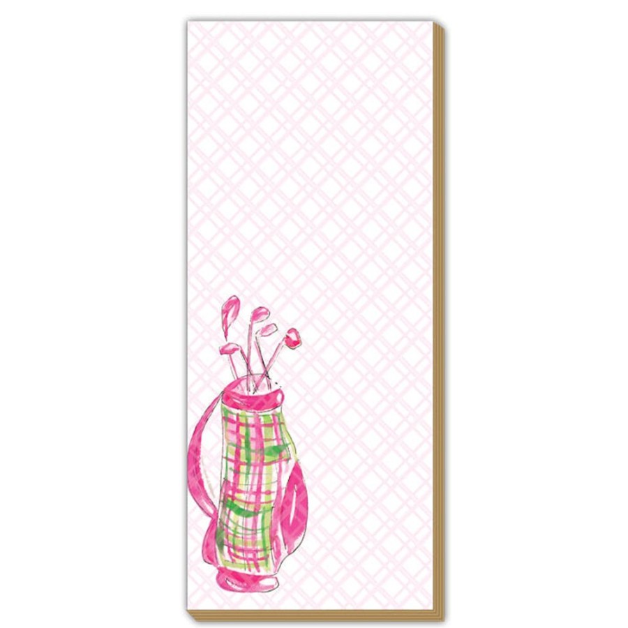 Notes & Pads Rosanne Beck | Pink Golf Clubs Luxe Skinny Pad