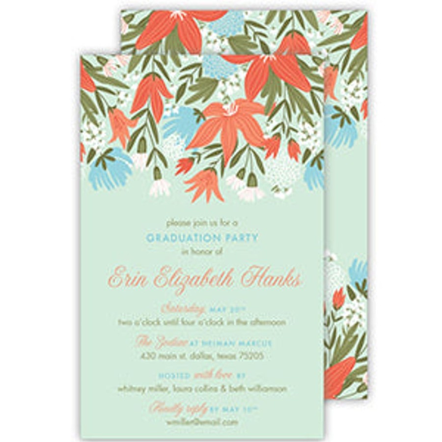 Invitations Rosanne Beck | Fall Garden Blossoms Large Flat Invitation