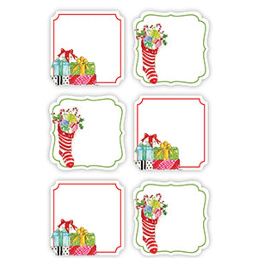 Seasonal Rosanne Beck | Presents Stockings Die-Cut Stickers