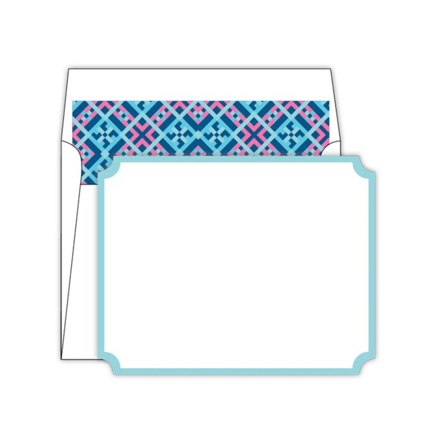 Notes & Pads Rosanne Beck | Blue And Pink Textile Die-Cut Social Set