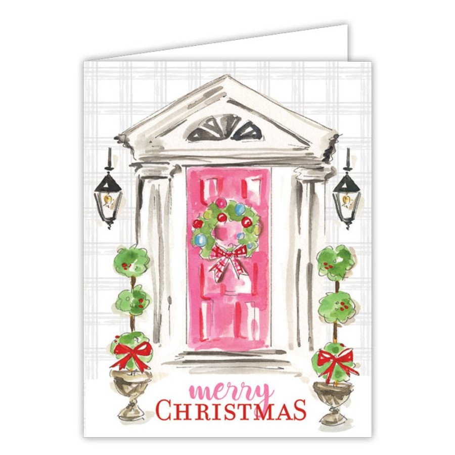 Seasonal Rosanne Beck | Merry Christmas Handpainted Front Door Greeting Card